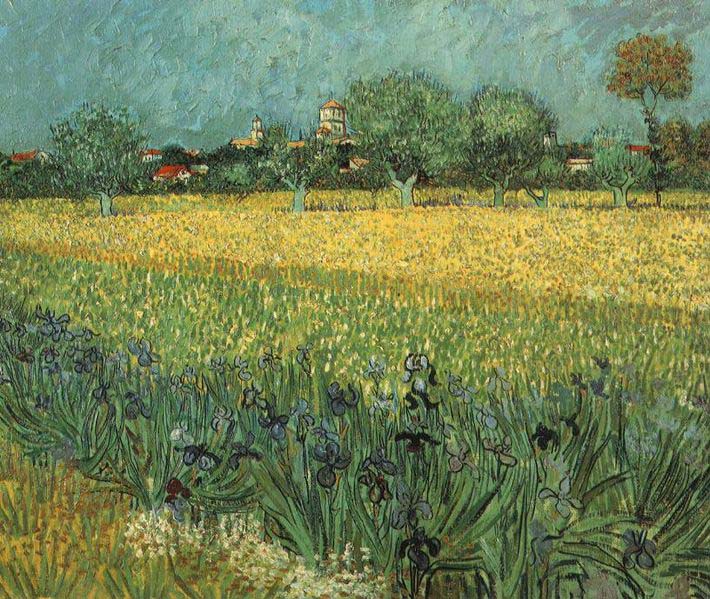 View of Arles with Irises